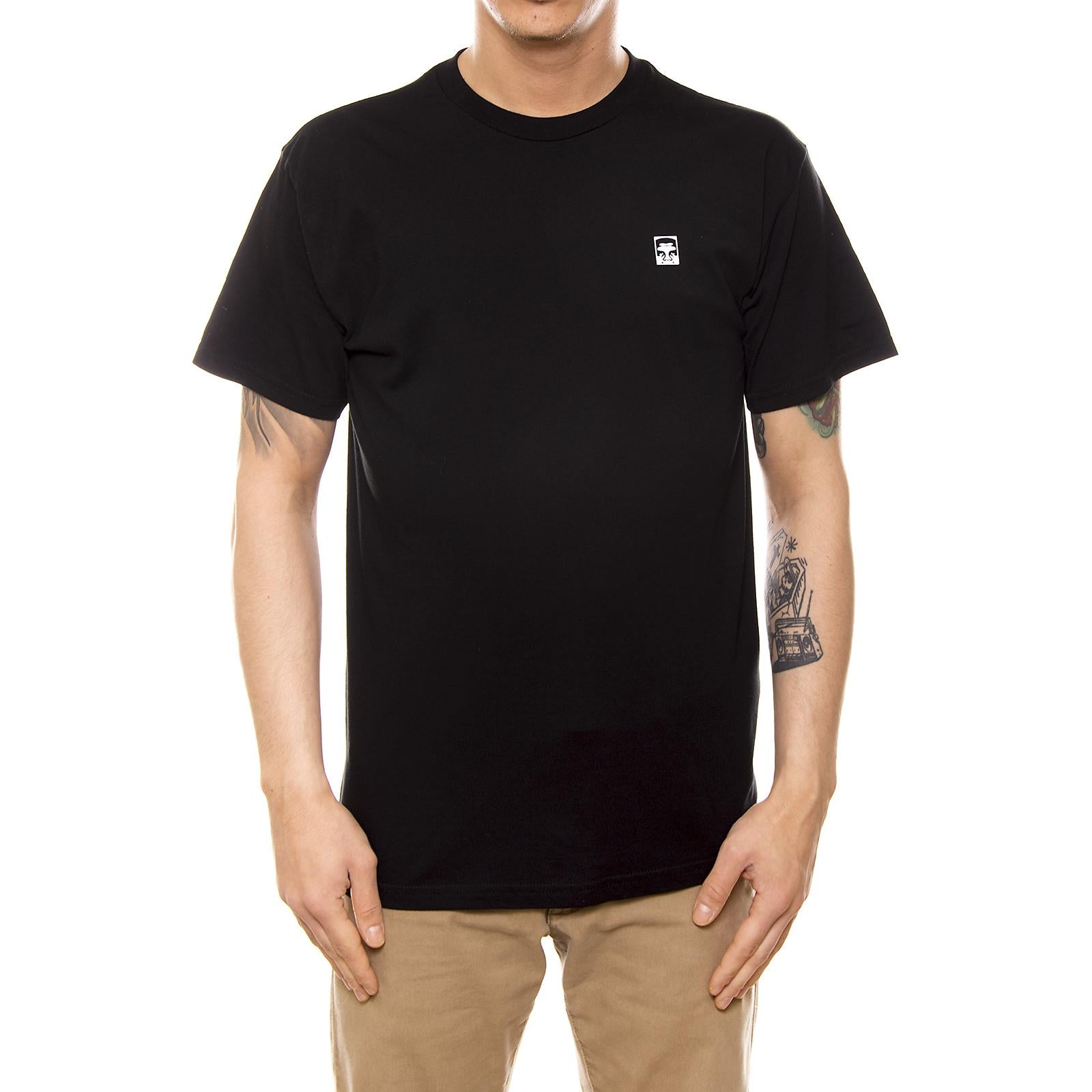 HALF FACE MIL SPEC PREMIUM S/S TEE BLACK 165361370-BLK  OBEY 