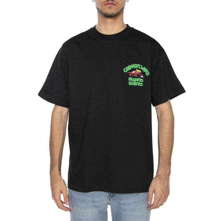 S/S Pronto T-Shirt Black - Maglietta Girocollo Uomo Nera I035195.89XX . CARHARTT WIP 