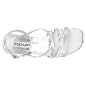 AT-LAST SILVER SYNTHETIC - Sandali con Tacco Alto Donna Argento SMSAT-LAST-SIL . STEVE MADDEN 