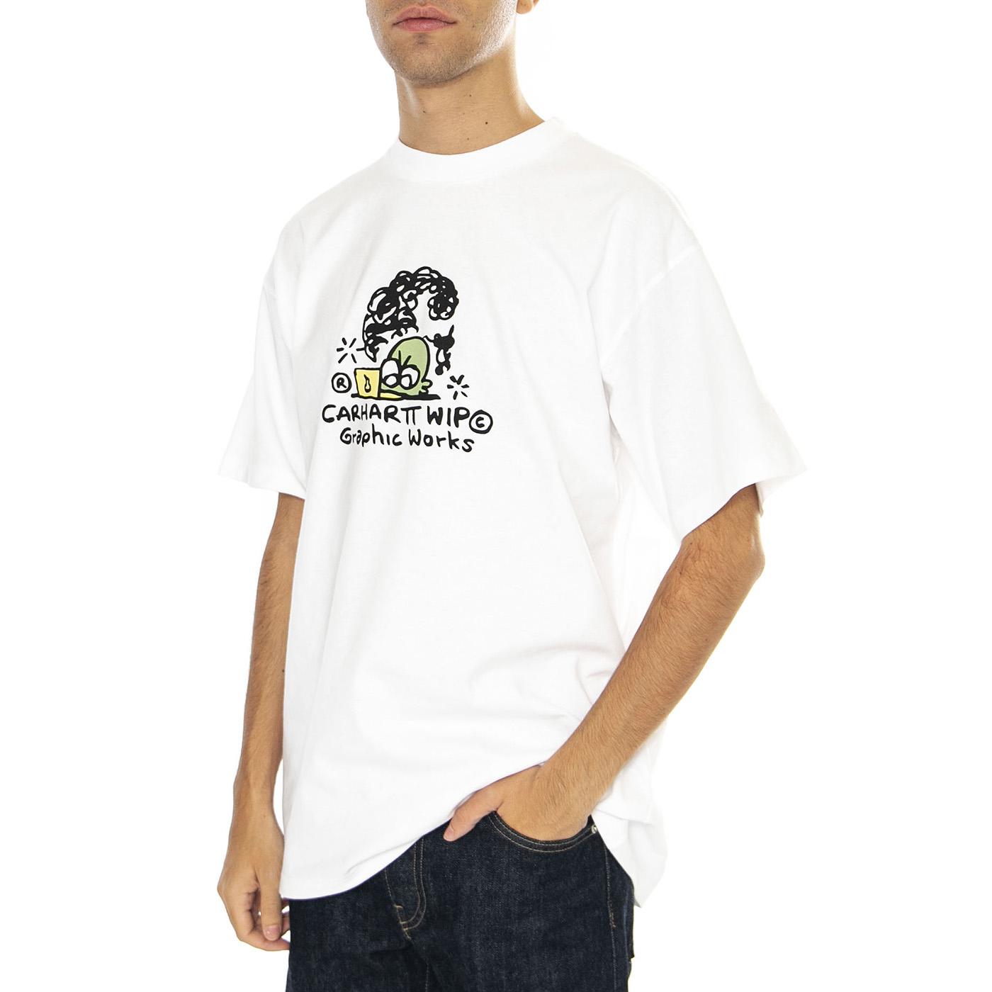 S/S Graphic Works T-Shirt White - Maglietta Girocollo Uomo Bianca I034014.02XX  CARHARTT WIP 