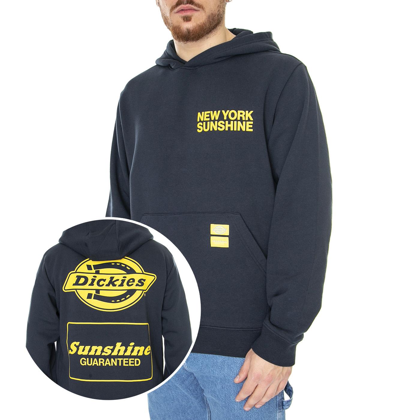 NYS Double Logo Hoodie Dark Navy - Felpa con Cappuccio Uomo Blu DK0A4Y47DNX1  DICKIES 