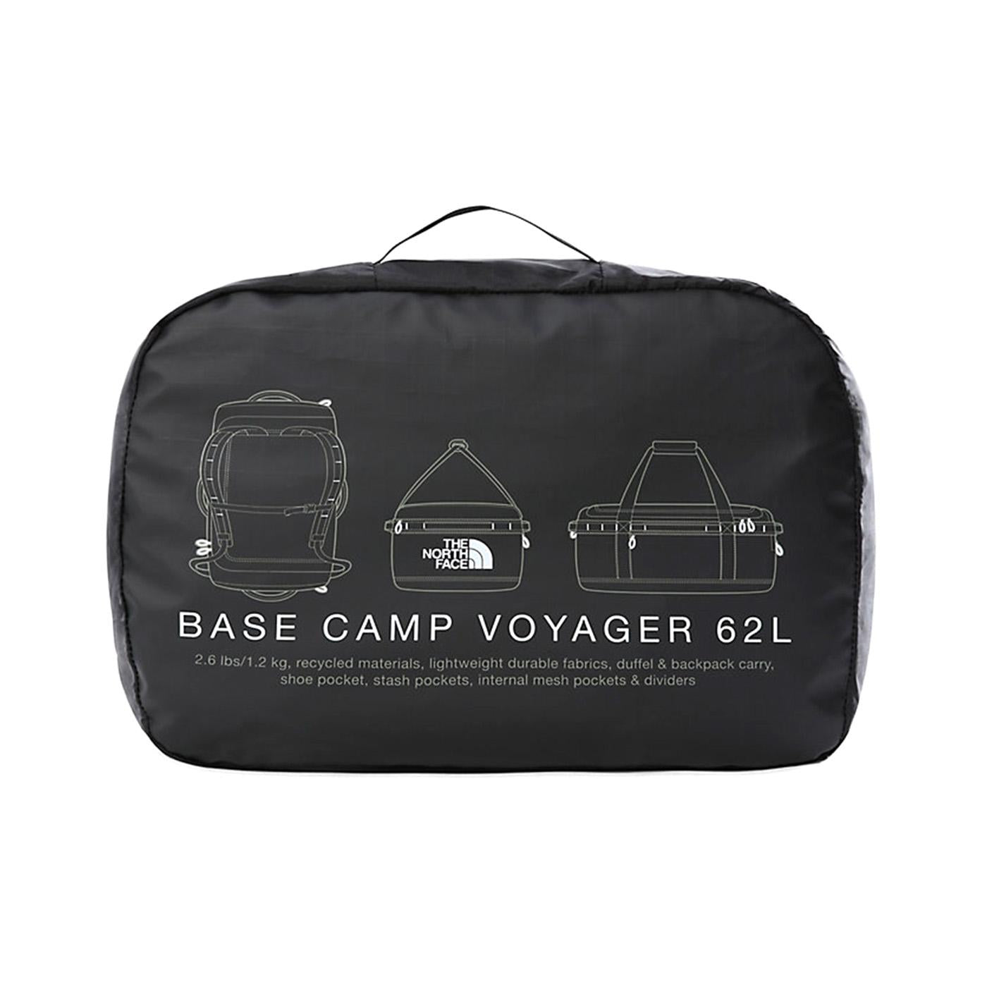 Base Camp Voyager Duffel 62L TNF Black / TNF White - Borsa a Tracolla Nera NF0A52S3KY41  THE NORTH FACE 