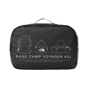 Base Camp Voyager Duffel 62L TNF Black / TNF White - Borsa a Tracolla Nera NF0A52S3KY41  THE NORTH FACE 
