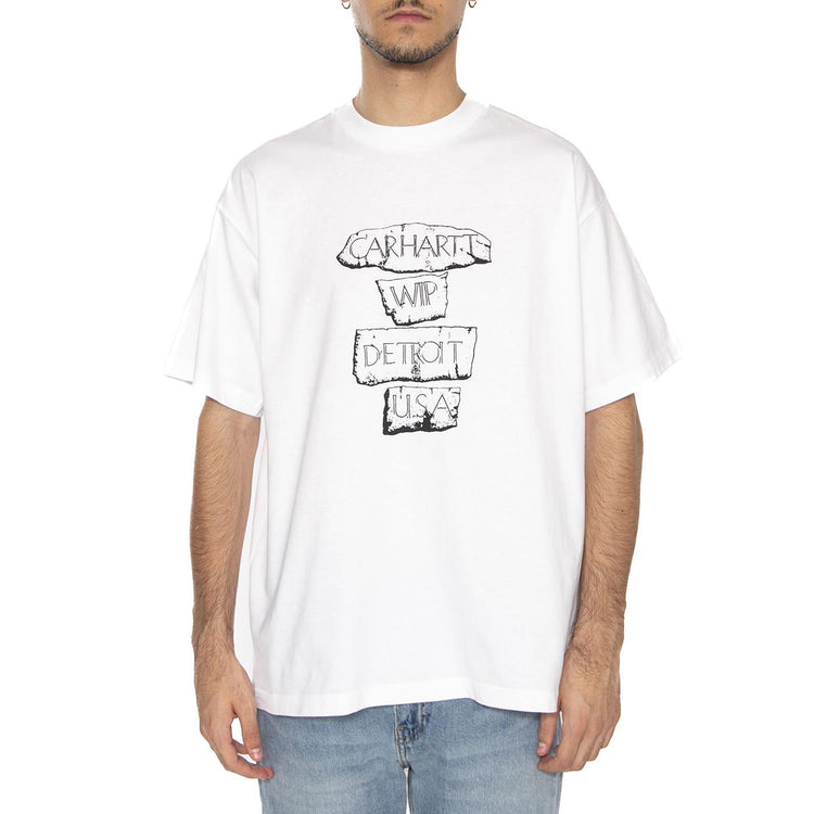 S/S Masterpiece T-Shirt White - Maglietta Girocollo Uomo Bianca I035196.02XX  CARHARTT WIP 