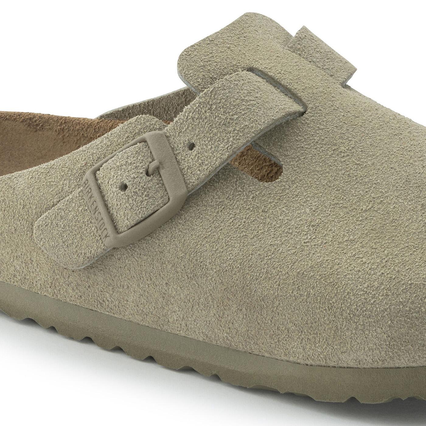 M' Boston Faded Khaki Suede Leather - Sandali Uomo Verdi 1025844  BIRKENSTOCK 