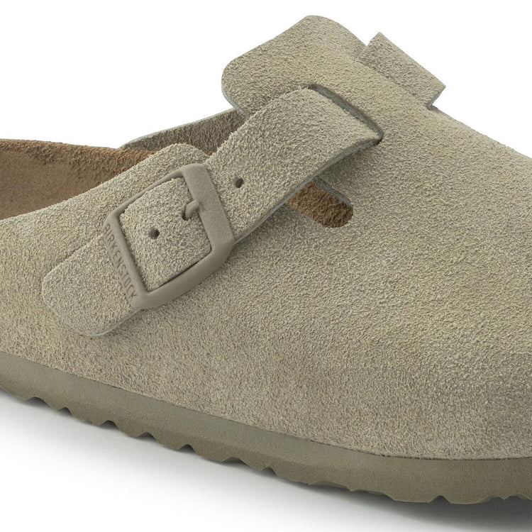 M' Boston Faded Khaki Suede Leather - Sandali Uomo Verdi 1025844  BIRKENSTOCK 