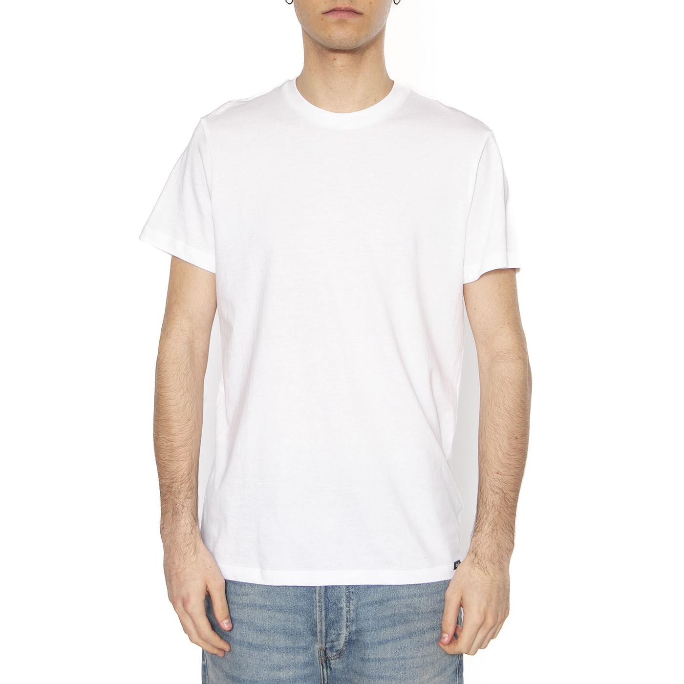 Twin Pack Crew White - Set da Due Magliette Girocollo Uomo Bianca e Nera 112117018  LEE 