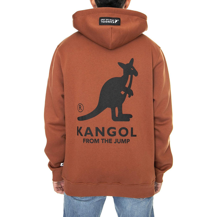 Essential Nikel - Felpa con Cappuccio e Zip Uomo Marrone KAF22UHDZ103-132  KANGOL 