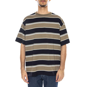 S/S Malone T-Shirt Malone Stripe, Brass - Maglietta Girocollo Uomo Multicolore I035301.37XXX  CARHARTT WIP 
