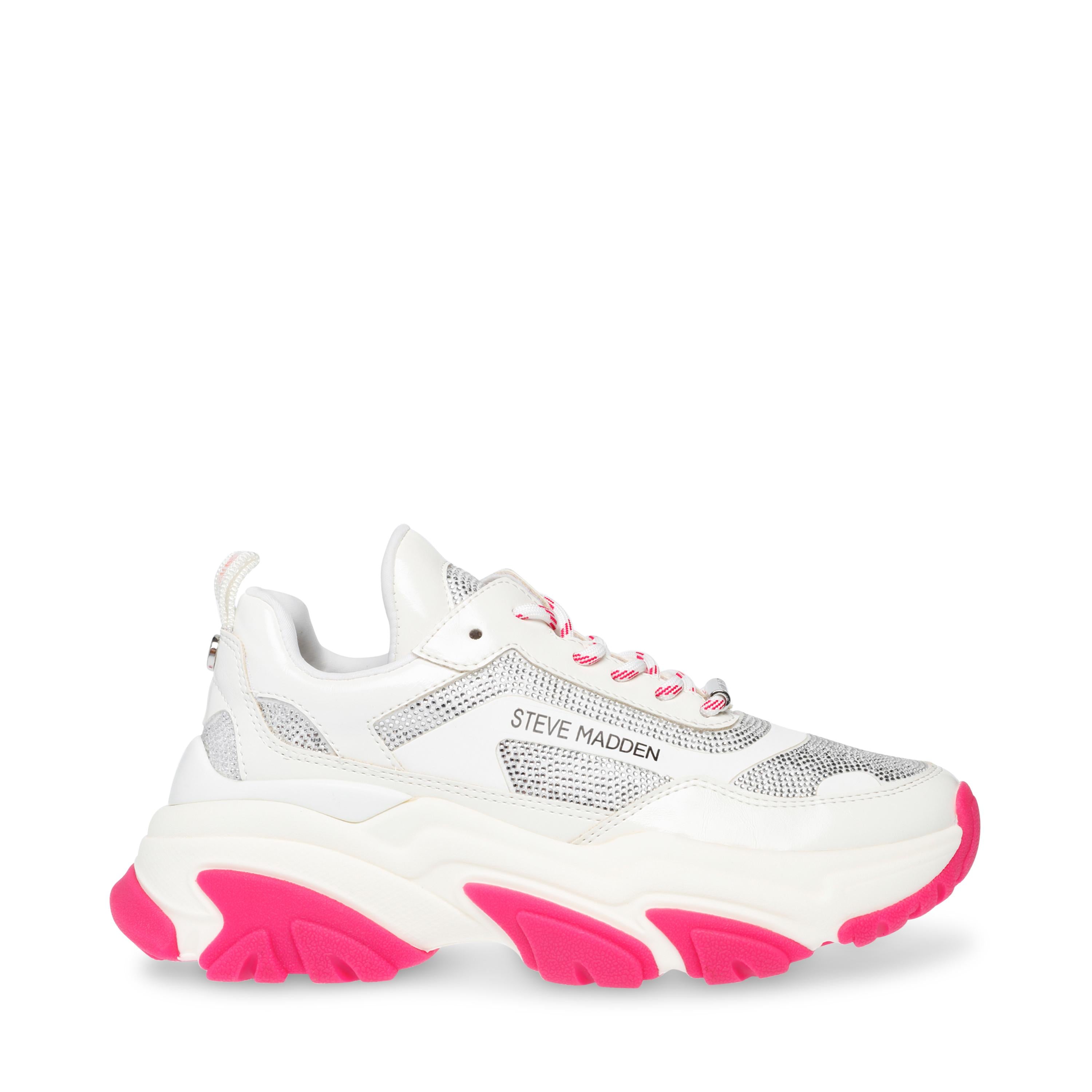 Fireball Wht / Fuchs - Scarpe Stringate Profilo Basso Donna Bianche / Viola SMPFIREBALL-WHT  STEVE MADDEN 