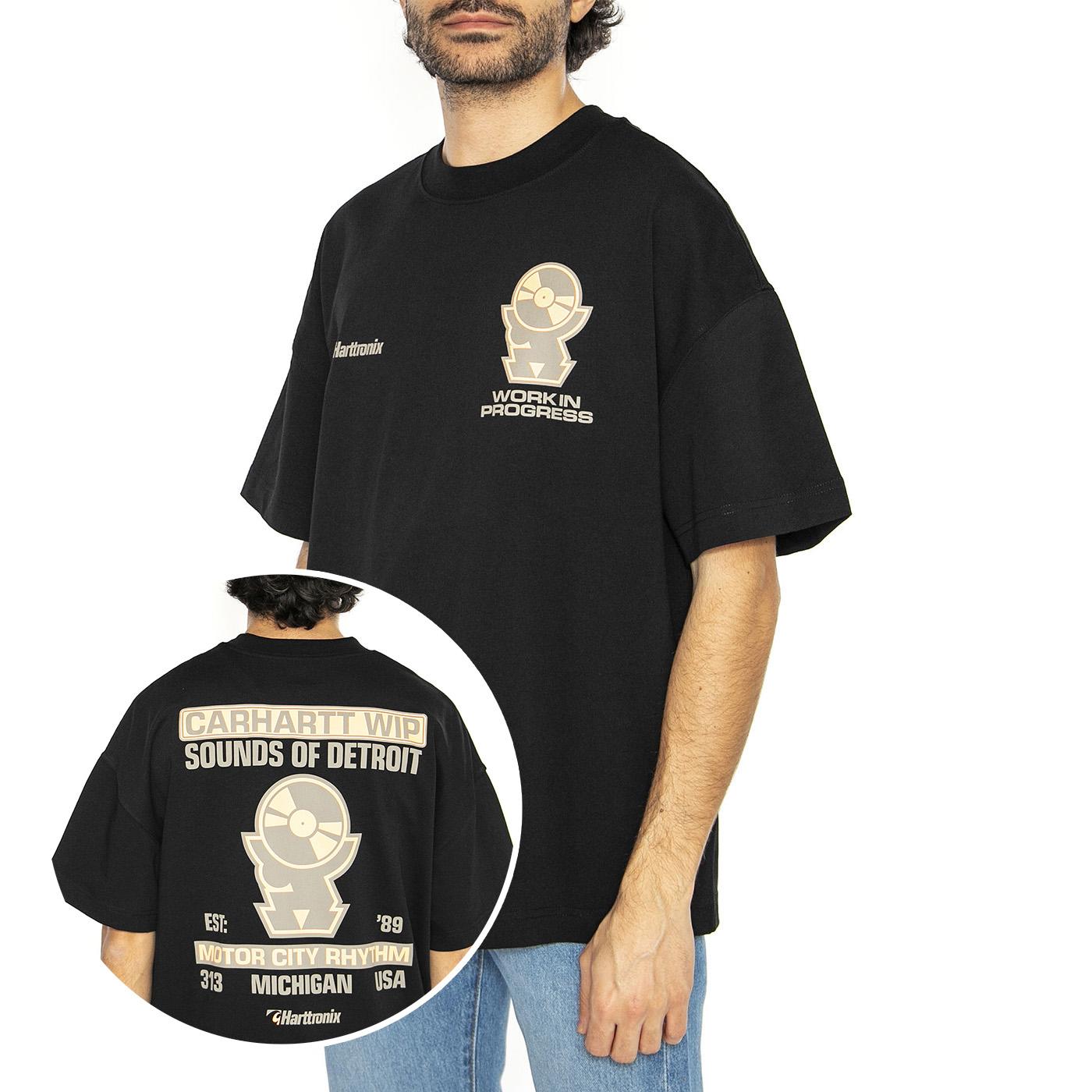 S/S Harttronix T-Shirt Black - Maglietta Girocollo Uomo Nera I034395.89XX  CARHARTT WIP 