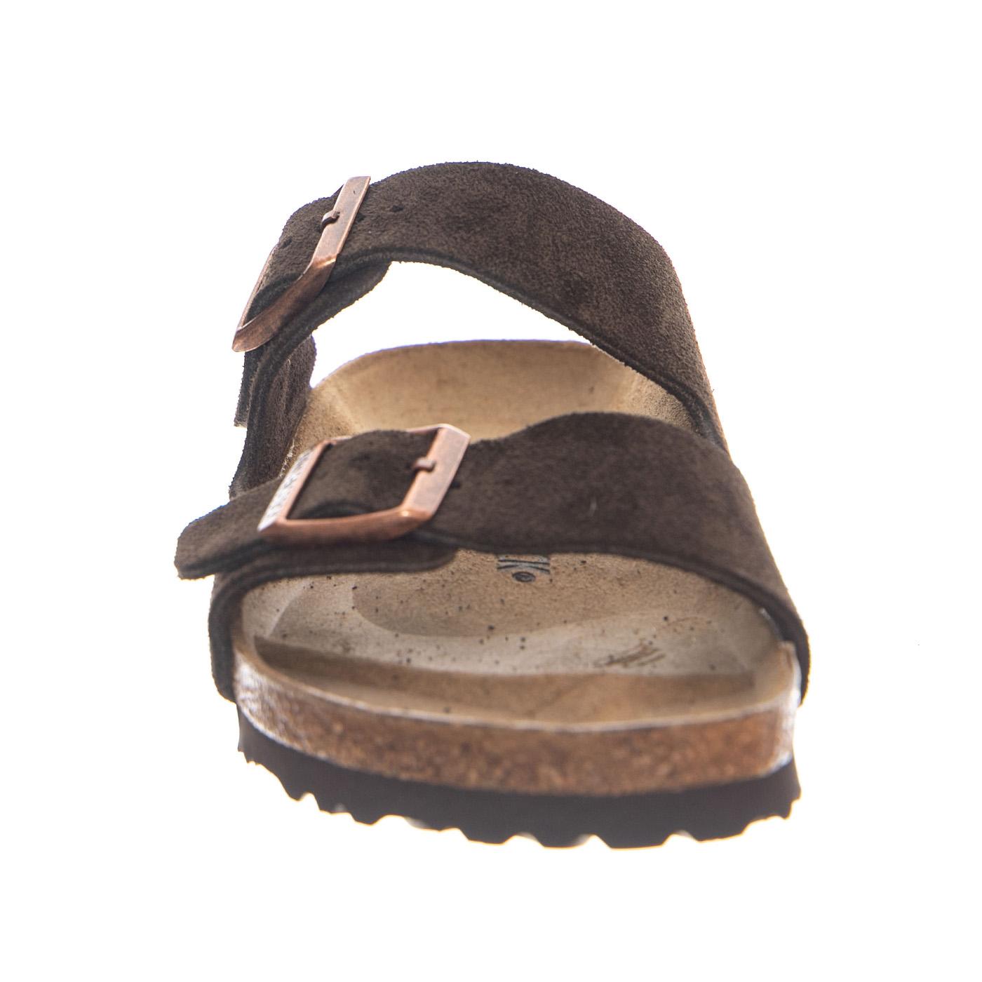 Arizona Suede Leather Narrow Fit Mocha - Sandali Uomo Marroni 1027083 MCH BIRKENSTOCK 
