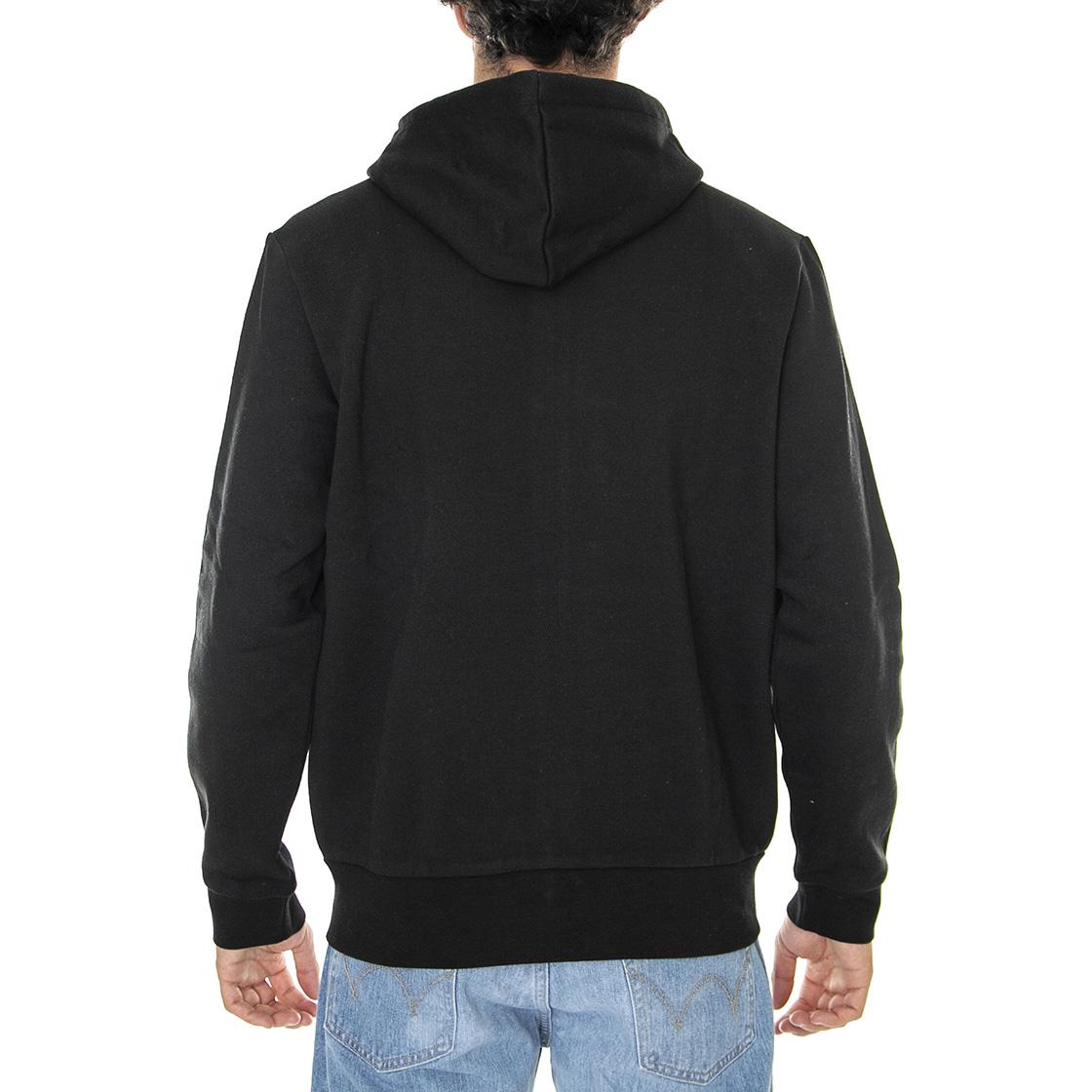 Sweatshirt-031 - Felpa con Cappuccio e Zip Uomo Nera SH9626-031  LACOSTE 