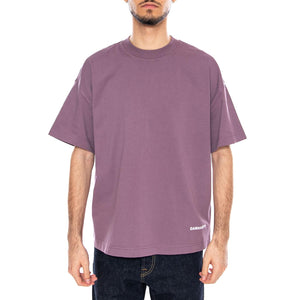 S/S Link Script T-Shirt Phlox / White - Maglietta Girocollo Uomo Viola I031373 3BSXX CARHARTT WIP 