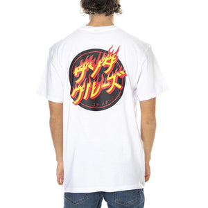  Flaming Japanese Dot White  SANTA CRUZ 
