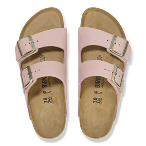 Arizona Bs Soft Pink Nubuck Leather Narrow Fit - Sandali Donna Rosa - Calzata Stretta 1026684  BIRKENSTOCK 