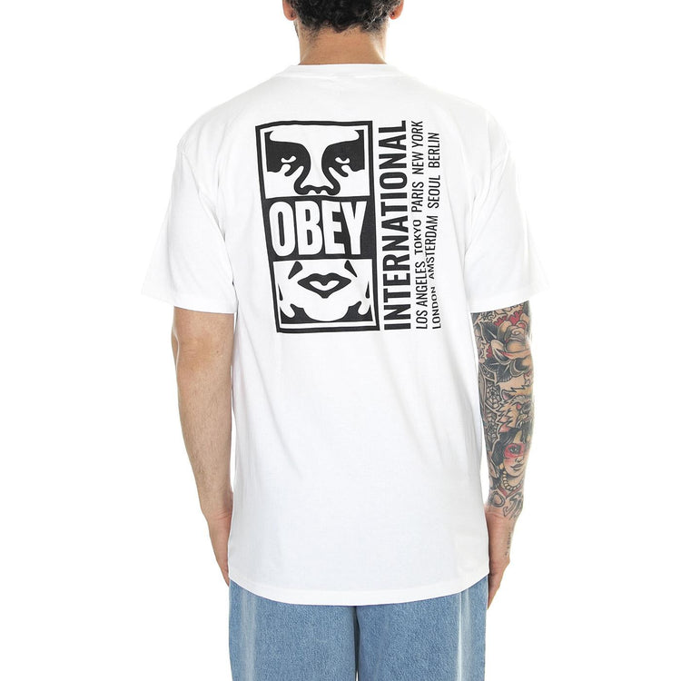 Obey Icon Split Classic Tee White - Maglietta Girocollo Uomo Bianca 165263693-WHT  OBEY 