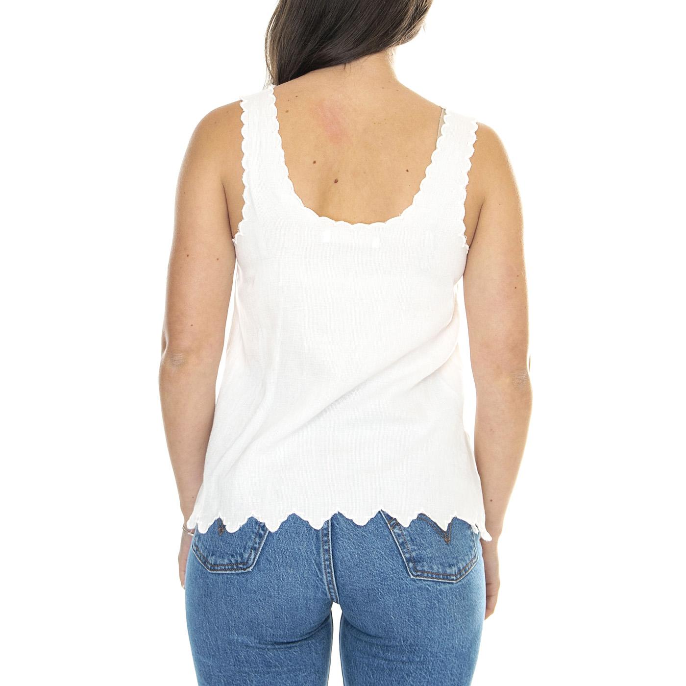 S/S Blouse Green - Top Donna Bianco 86207339  MD'M 