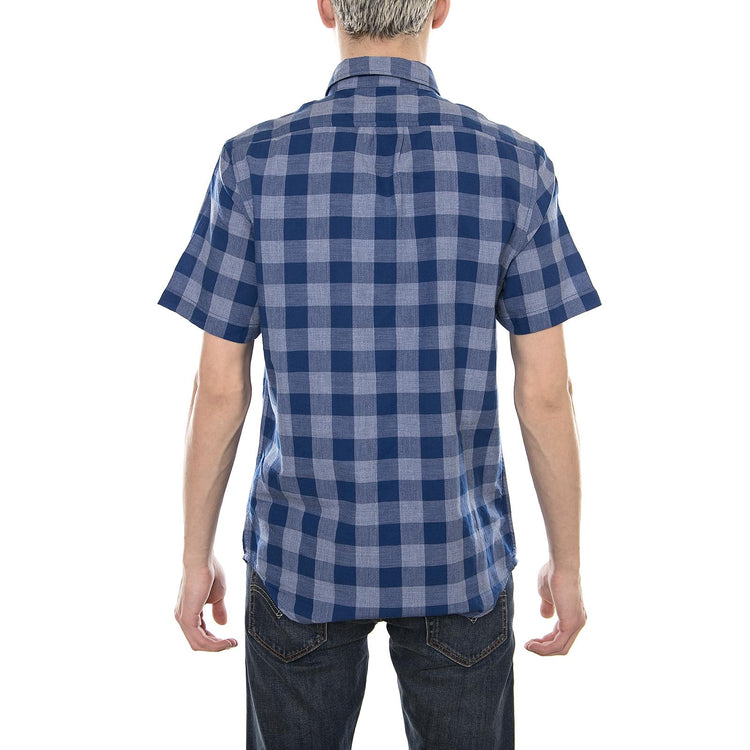 Lee Button Down Ss Shirt - Limoges / Black - Camicia Maniche Corte Uomo Blu / Nera L886GBFE  LEE 