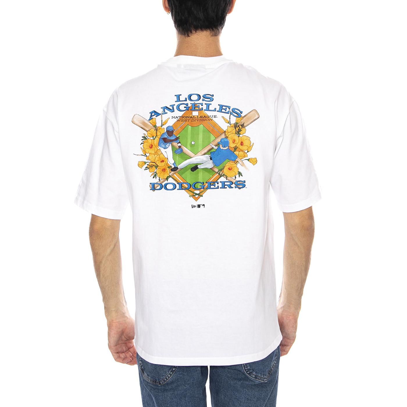 MLB Baseball Graphic OS Tee Los Anglese Dodgers White - Maglietta Girocollo Uomo Bianca 60667851  NEW ERA 