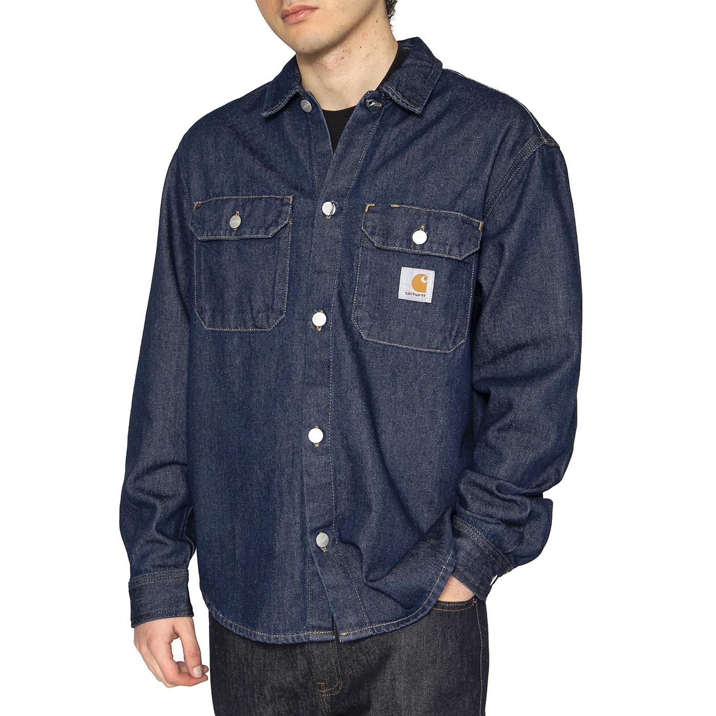 Harvey Shirt Jac Blue - Camicia Denim Jeans Uomo Blu I033346.0102  CARHARTT WIP 