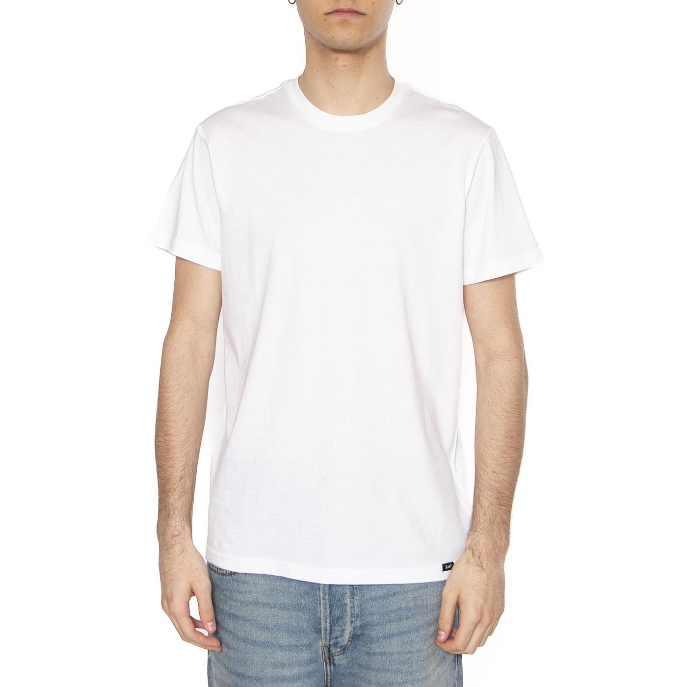 Twin Pack Crew White - Maglietta Girocollo Uomo Bianca 112117015  LEE 