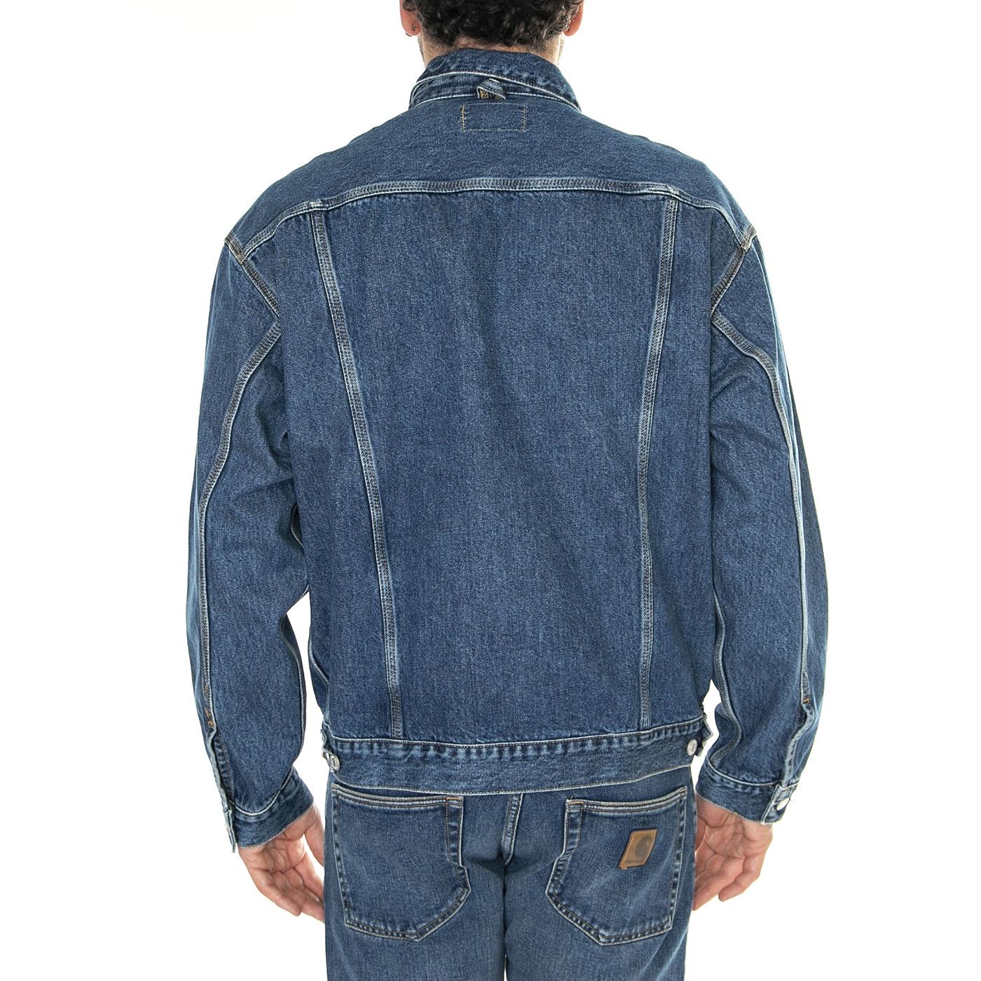 Helston Jacket Blue /cloud stone - Giacca Denim Jeans Uomo Blu I033352.014N  CARHARTT WIP 