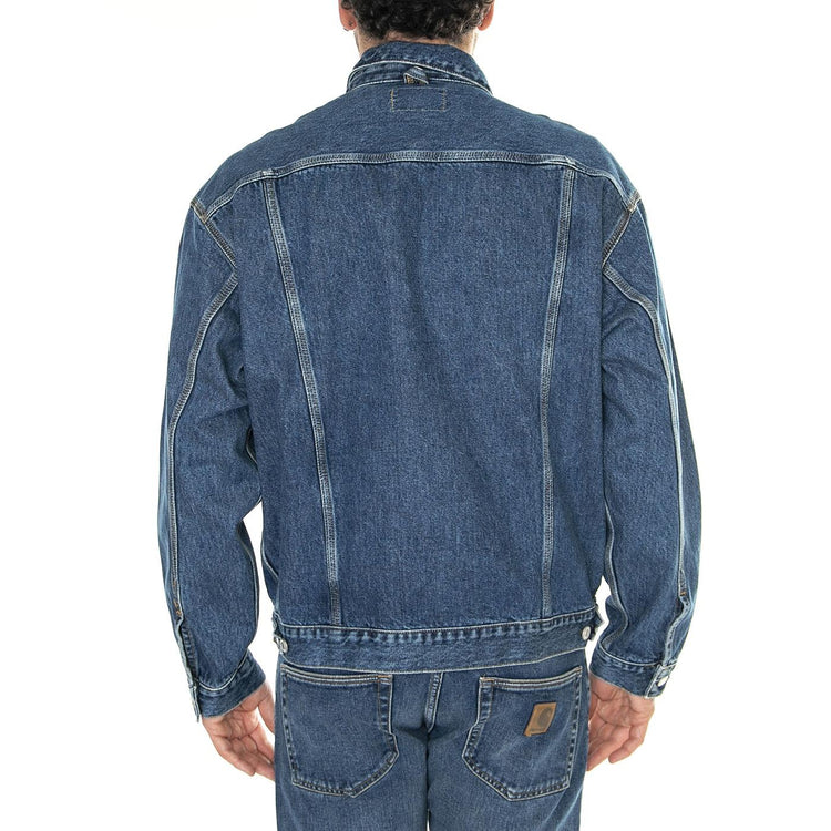 Helston Jacket Blue /cloud stone - Giacca Denim Jeans Uomo Blu I033352.014N  CARHARTT WIP 