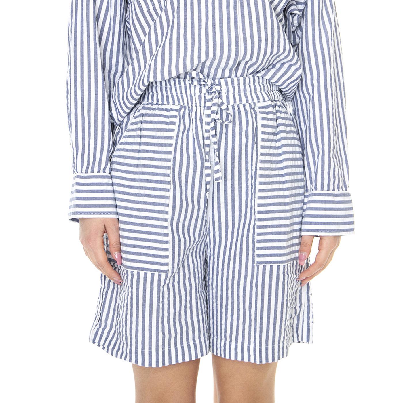 W' Elena Short SS Matching Sets Light Blue Multi - Bermuda Donna Blu / Multicolore 272120095-LBL  OBEY 