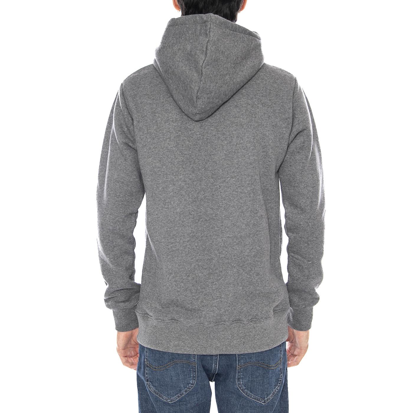 Logo Hoodie Heather Grey - Felpa con Cappuccio Uomo Grigia 6050193 10122 CAT 