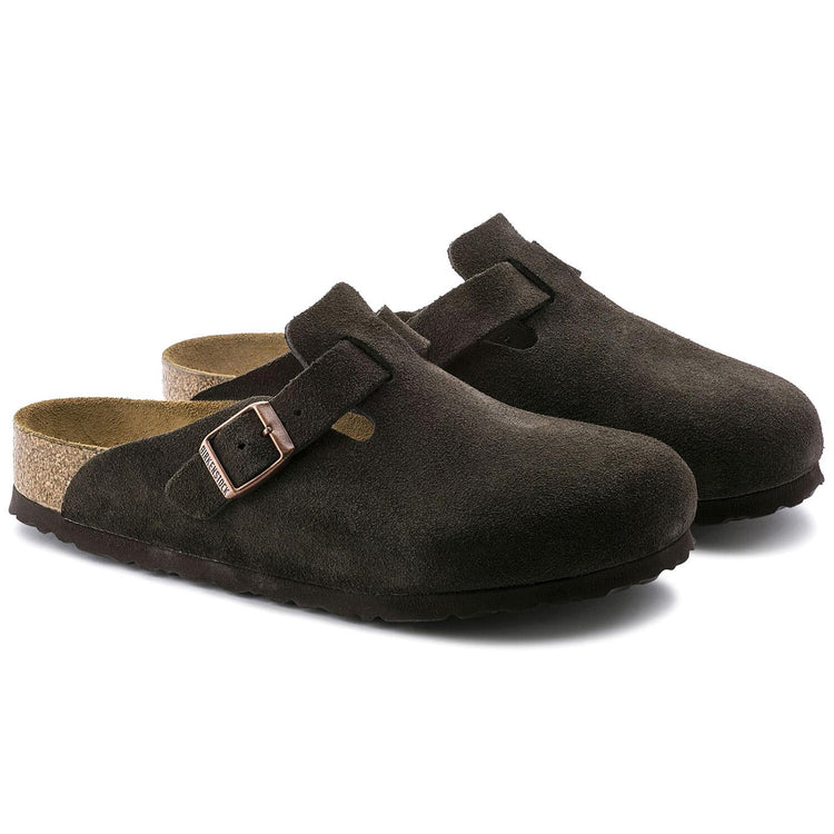 W' Boston Mocca Suede Leather - Sandali Donna Marroni 060903  BIRKENSTOCK 