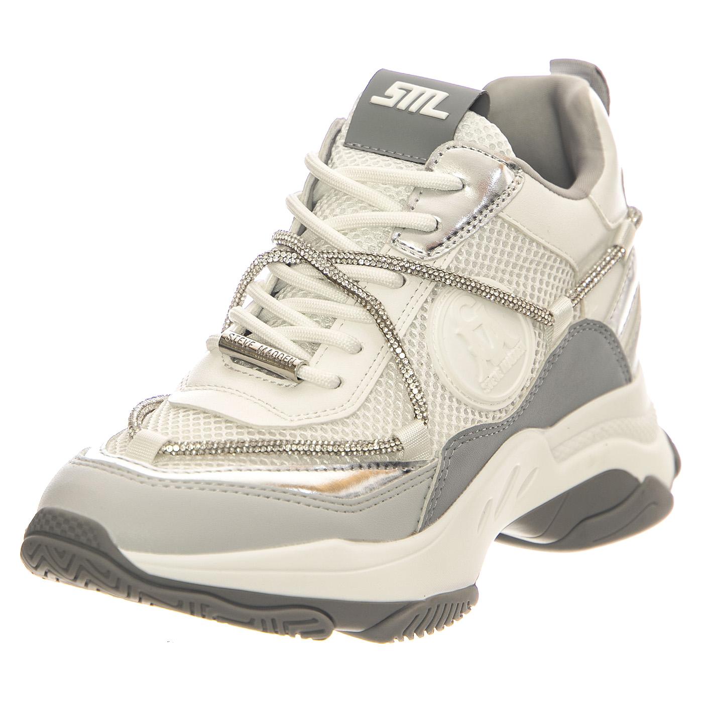 Motocross White / Grey - Scarpe Donna Bianche SMPMOTOCROSS-739  STEVE MADDEN 