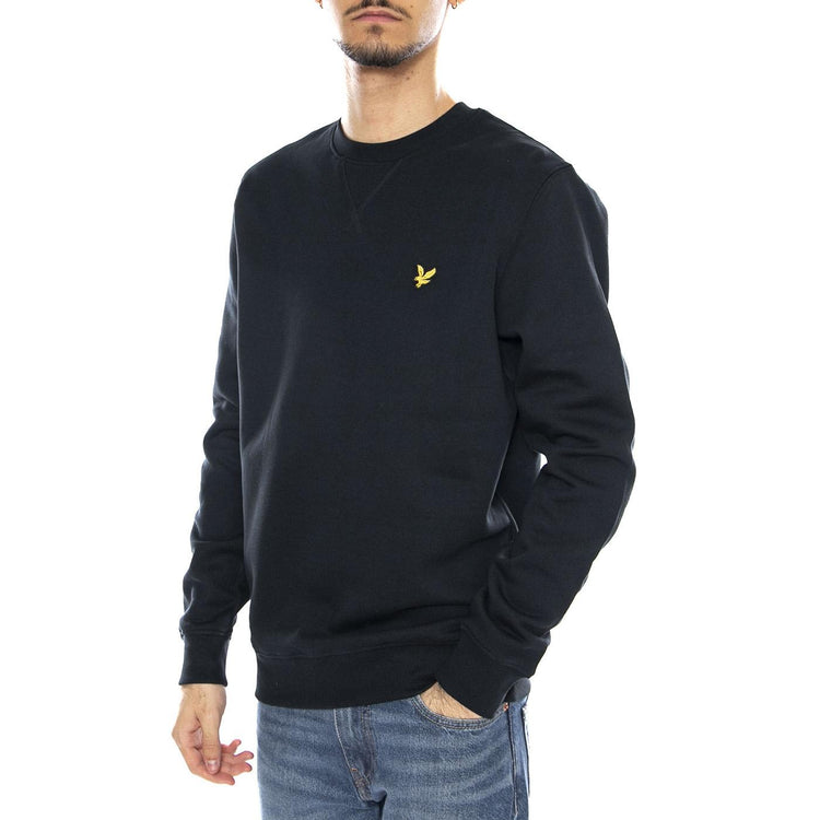 Brushed Back Crew Neck Sweatsh Dark Navy - Felpa Girocollo Uomo Blu ML1131V-Z271 . LYLE & SCOTT 