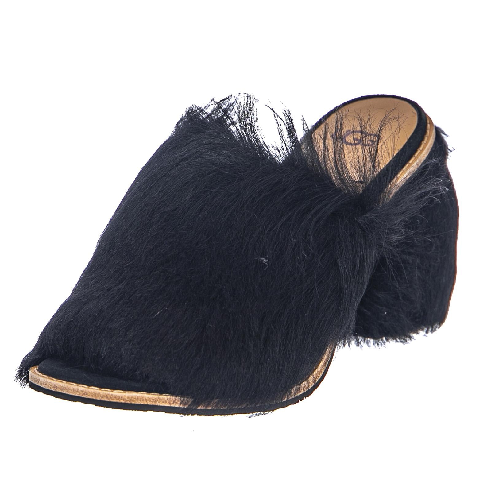 Womens Rosa Fluff Heel Lantana Black Sandals UGSROSAFHBK1095390W  UGG 