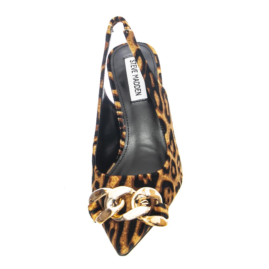 Womens Jazzily Leopard Velvet Sandals SMSJAZZILY-LEO  STEVE MADDEN 