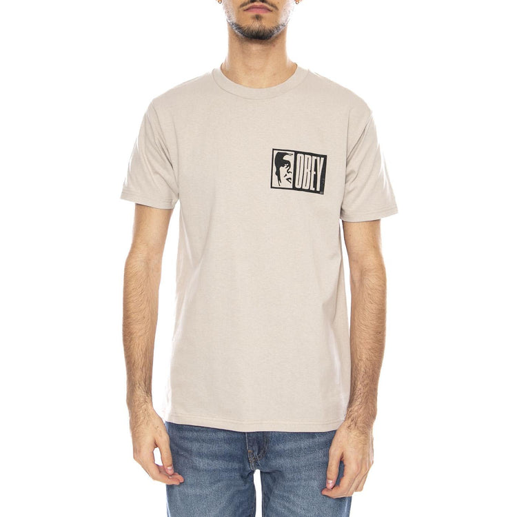Obey Half Icon Tee -- Maglietta Girocollo Uomo Grigia 165264117 SIG OBEY 