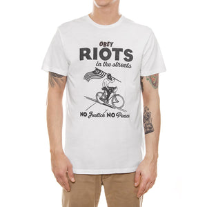 RIOTS IN THE STREETS SUPERIOR S/S TEE WHITE 166141399-WHT  OBEY 