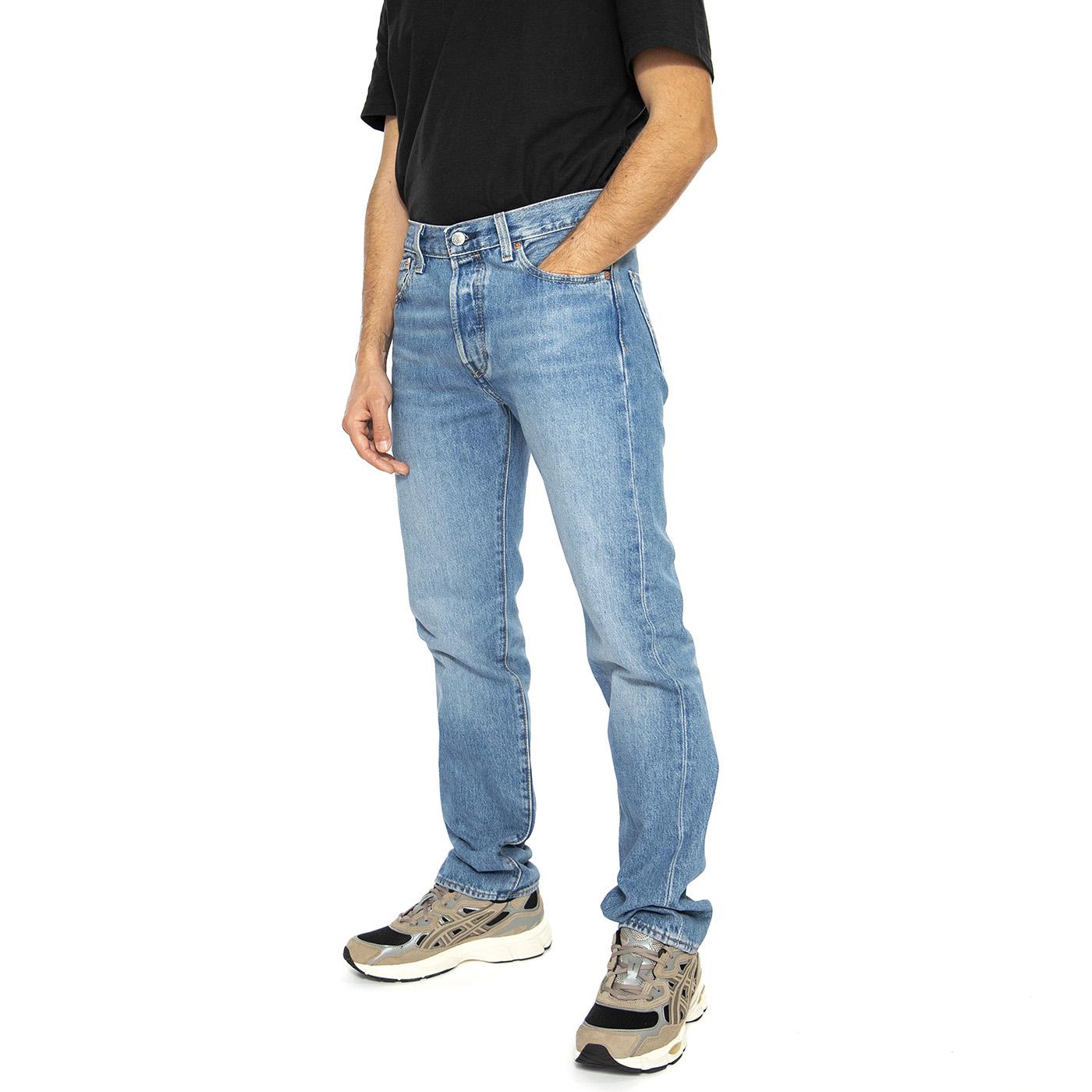 501 Levi's Original Chemicals - Pantaloni Denim Jeans Uomo Blu 00501-3504  LEVIS 