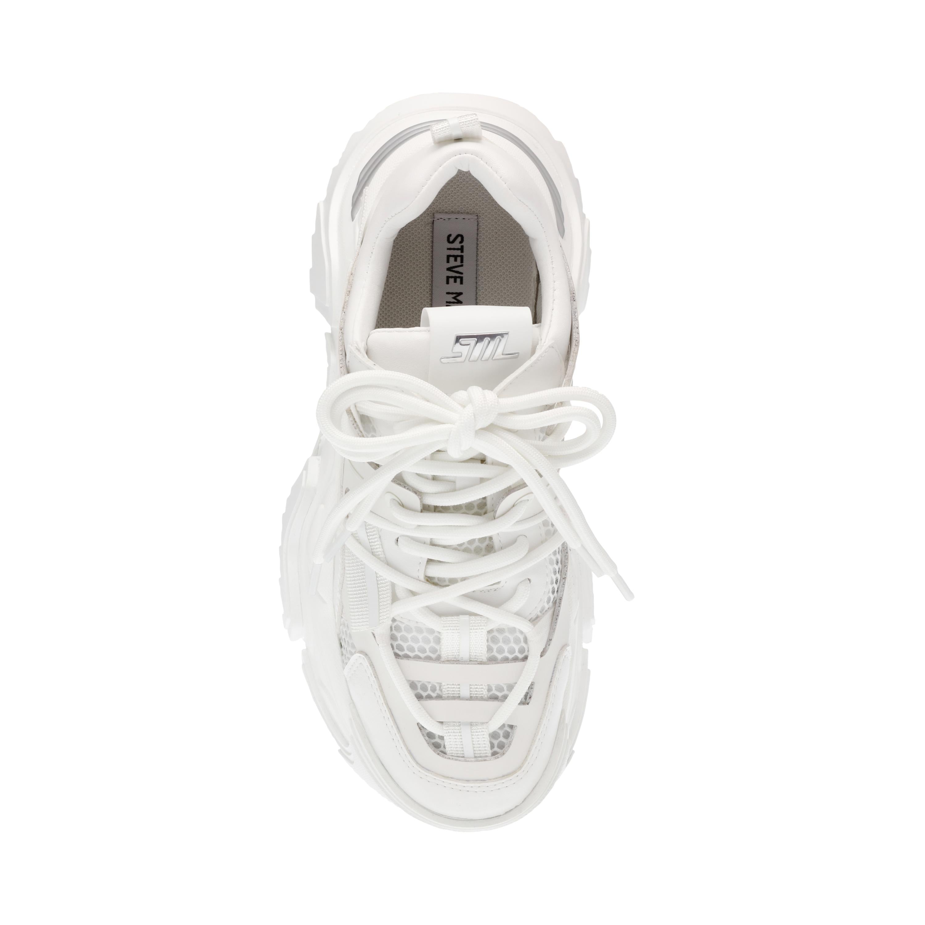 Kingdom White / White - Scarpe Straingate Profilo Basso Donna Bianche SMPKINGDOM-11E  STEVE MADDEN 