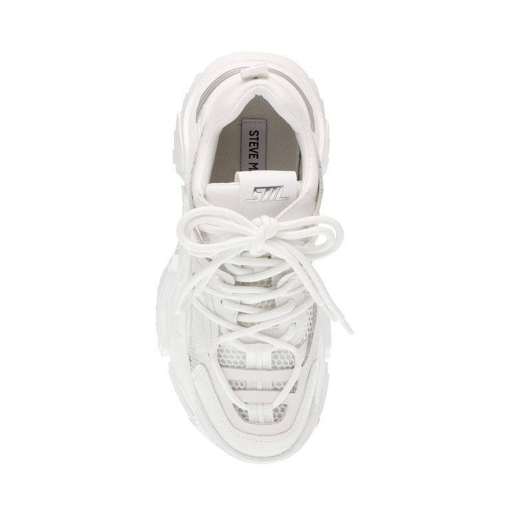 Kingdom White / White - Scarpe Straingate Profilo Basso Donna Bianche SMPKINGDOM-11E  STEVE MADDEN 