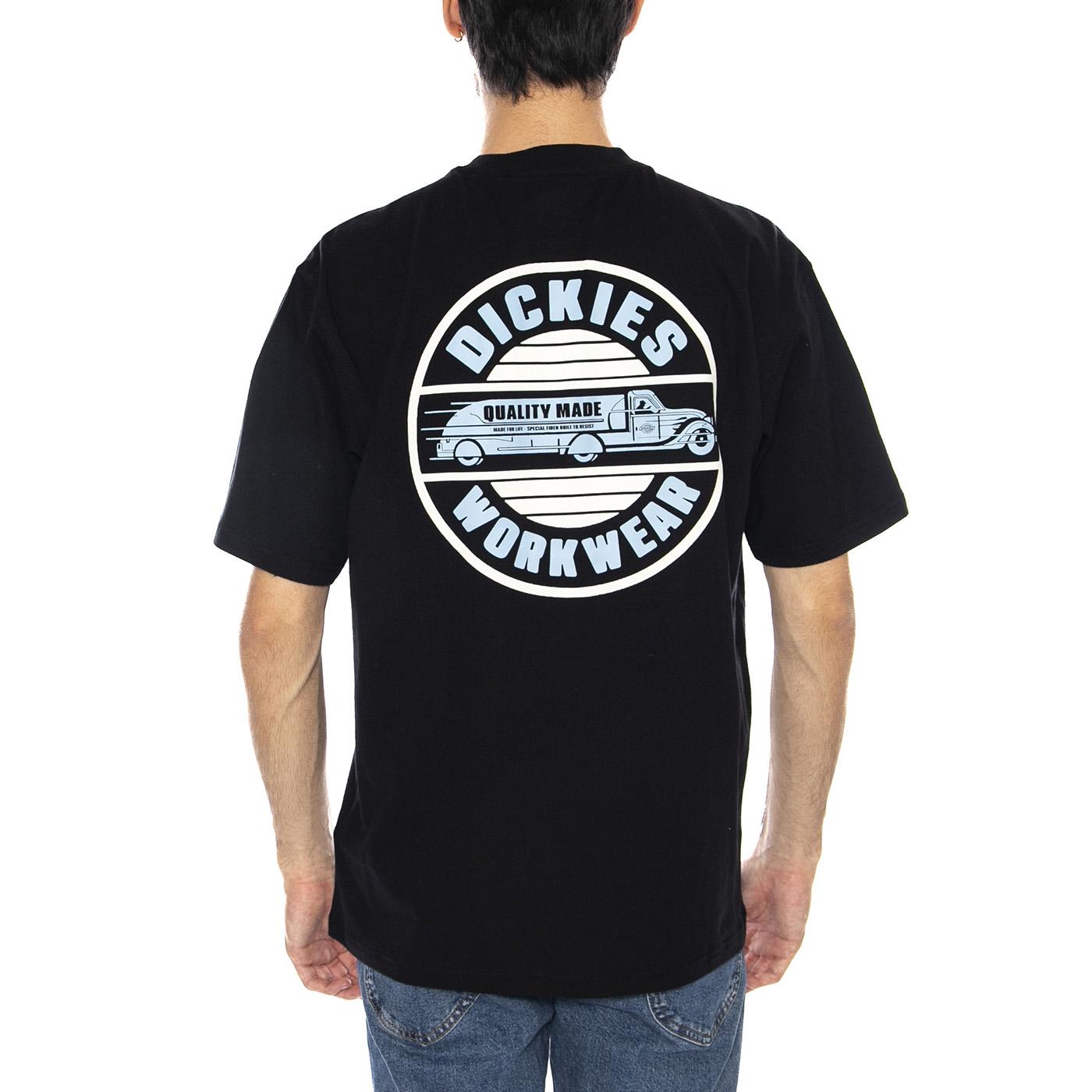 DICKIES Circle Tee Black - Maglietta Girocollo Uomo Nera DK0A87QLBLK1 . DICKIES 