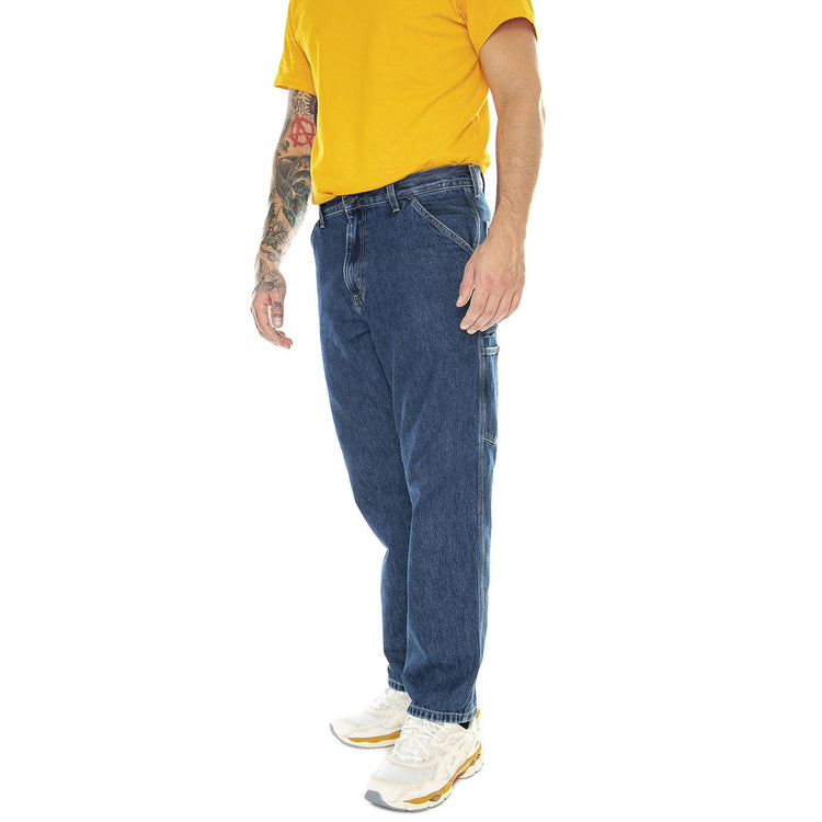 Single Knee Pant Blue /stone washed - Pantaloni Uomo Blu I032024.0106 . CARHARTT WIP 