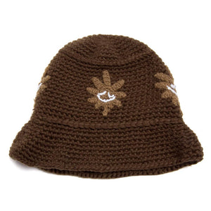 Nature Buddy Knit Bucket Brown - Cappellino in Maglia Crochet Marrone WHT0004-BROWN  HUF 