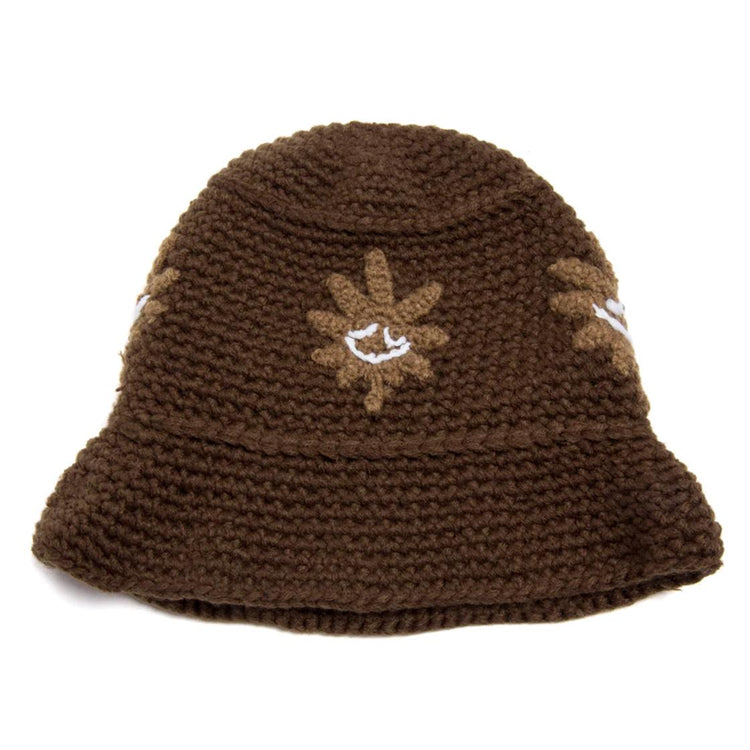 Nature Buddy Knit Bucket Brown - Cappellino in Maglia Crochet Marrone WHT0004-BROWN  HUF 