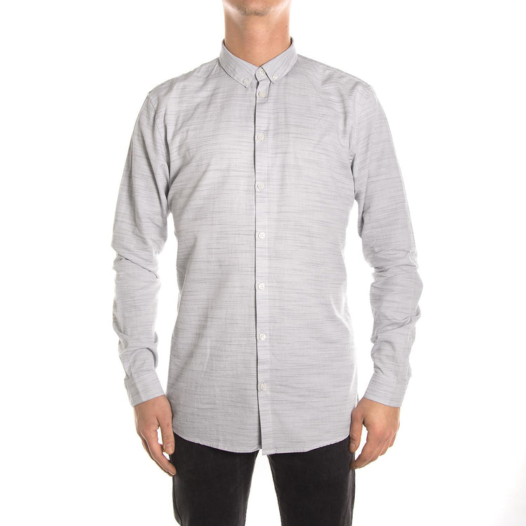 CRESCENT L/S SHIRT WHITE/METAL GREY 126180293-000M  MINIMUM 