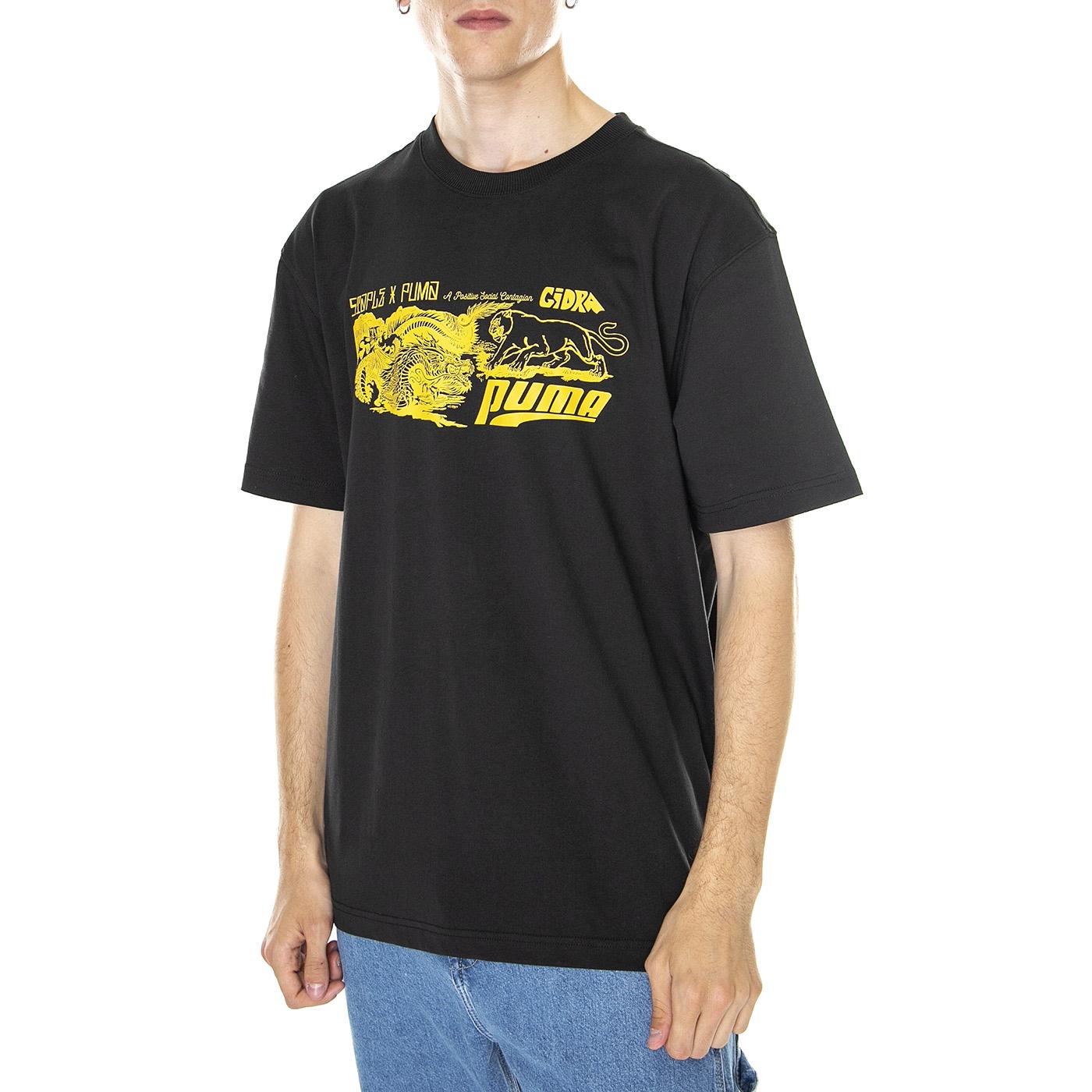 M' PUMA x STAPLE Graphic Tee PUMA Black - Maglietta Girocollo Uomo Nera 539935-01  PUMA 