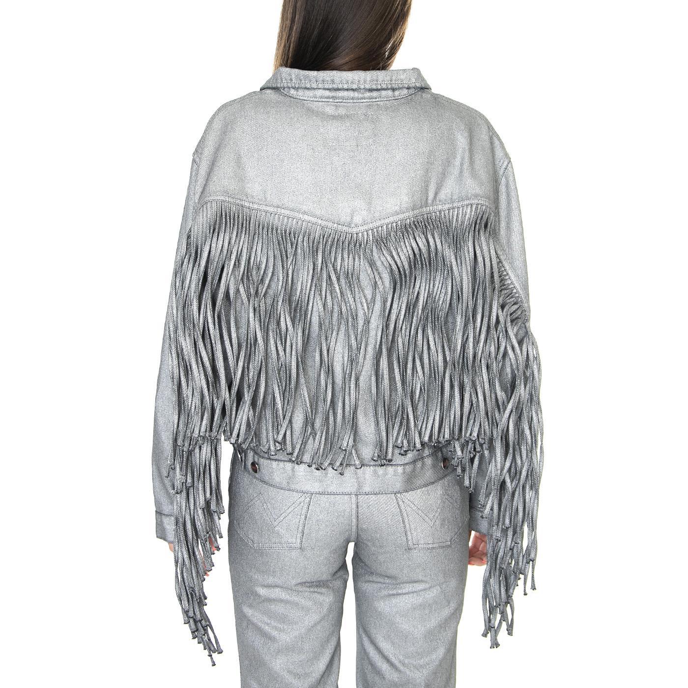 Souvenir Fringe Jacket Silver Relic - Giacca Estiva Donna Argento W4T144M3  WRANGLER 