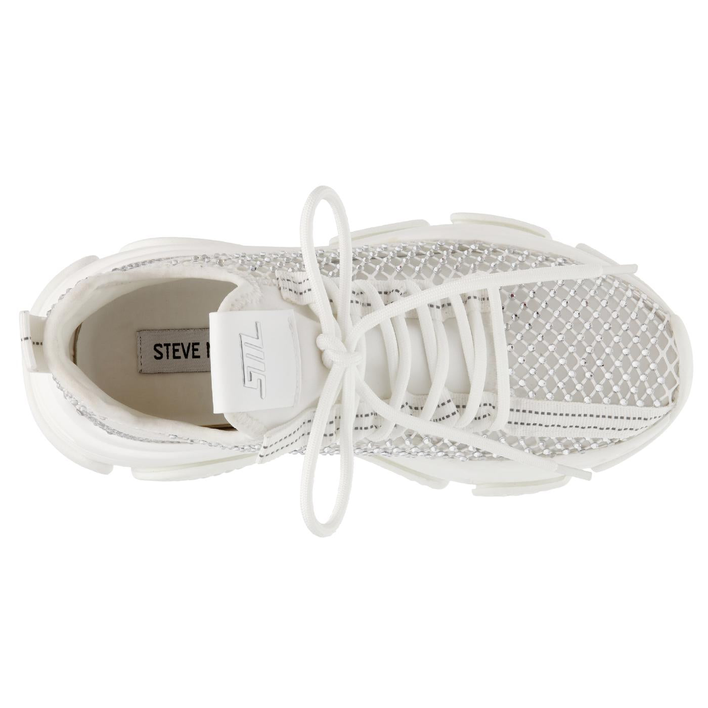 Poise White Mesh + TPU + Stones - Scarpe Stringate Profilo Basso Donna Multicolore SMPPOISE-WHT  STEVE MADDEN 