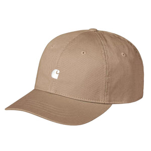 Madison Logo Cap Leather / White - Cappellino con Visiera Marrone I023750.1Q5XX . CARHARTT WIP 