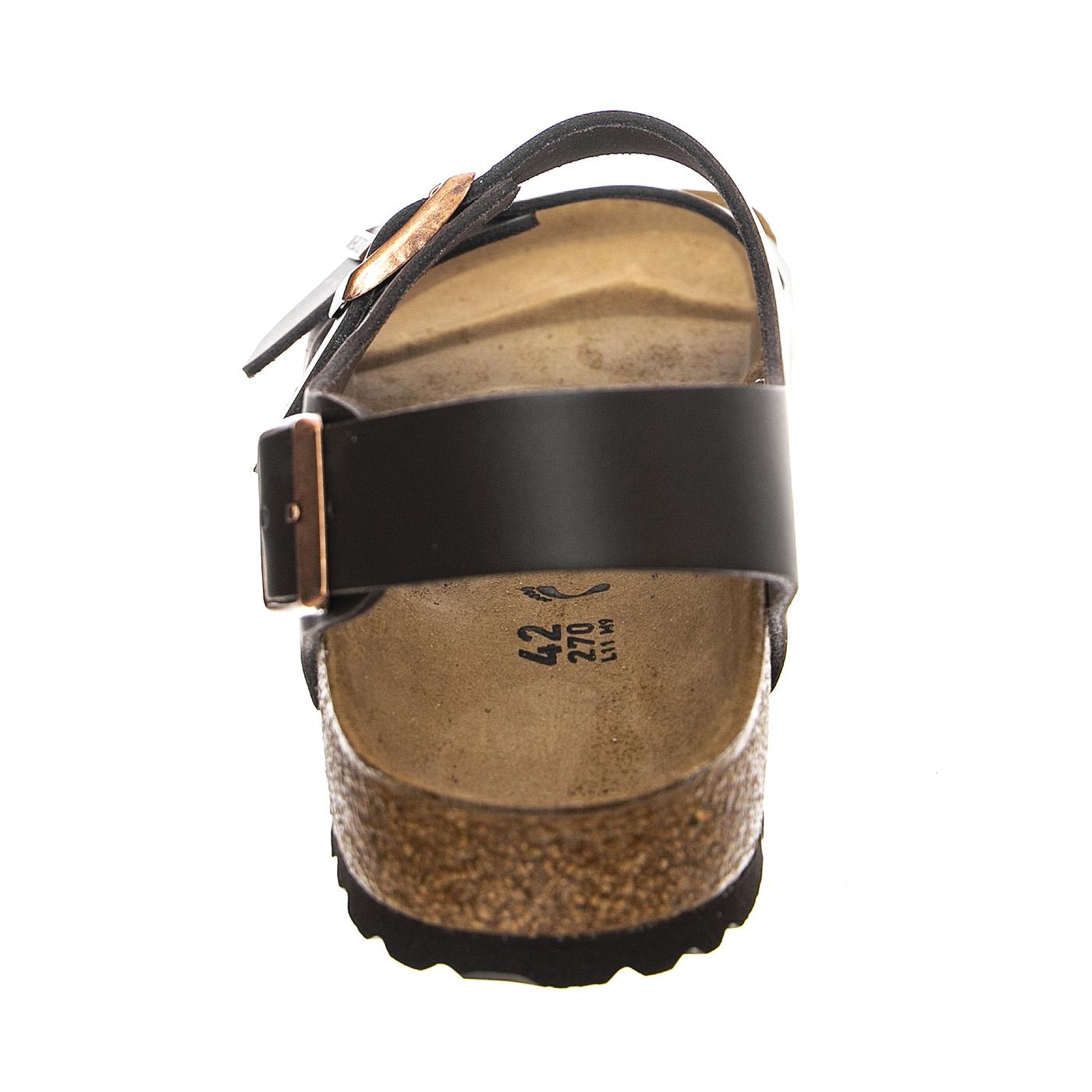 Milano Dark Brown Natural Leather - Sandali Uomo Marroni 034103 . BIRKENSTOCK 
